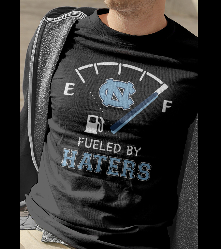 Fueled By Haters North Carolina Tar Heels Fuel Gauge T-Shirt