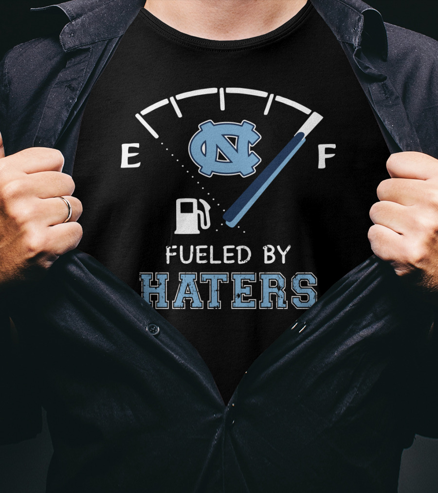 Fueled By Haters North Carolina Tar Heels Fuel Gauge T-Shirt