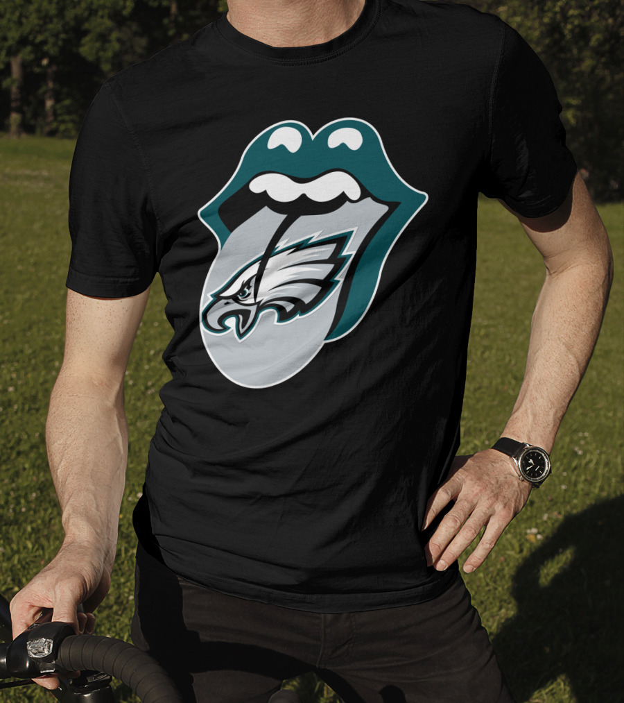 Rolling Stones Philadelphia Eagles Inspired Tongue T-Shirt