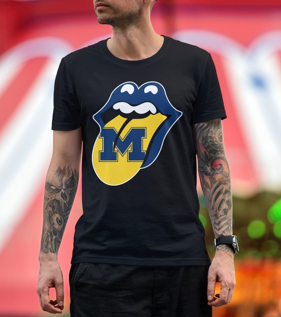 Michigan Wolverines Rolling Stones T-Shirt