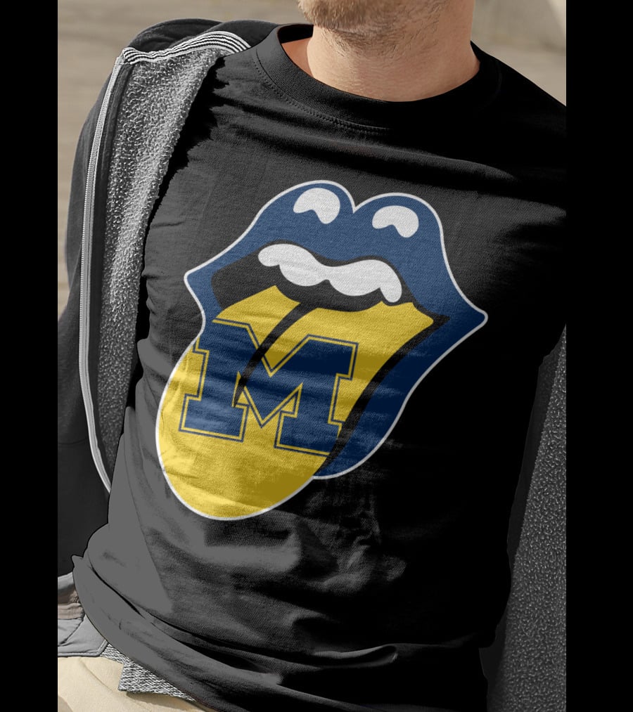 Michigan Wolverines Rolling Stones T-Shirt