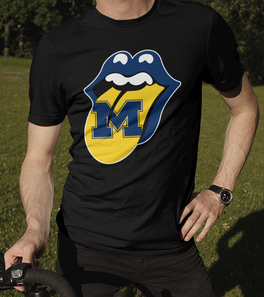 Michigan Wolverines Rolling Stones T-Shirt