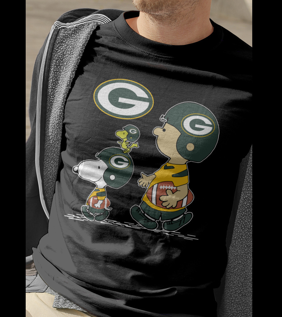 Christmas Peanuts Cute Football Green Bay Packers T-Shirt