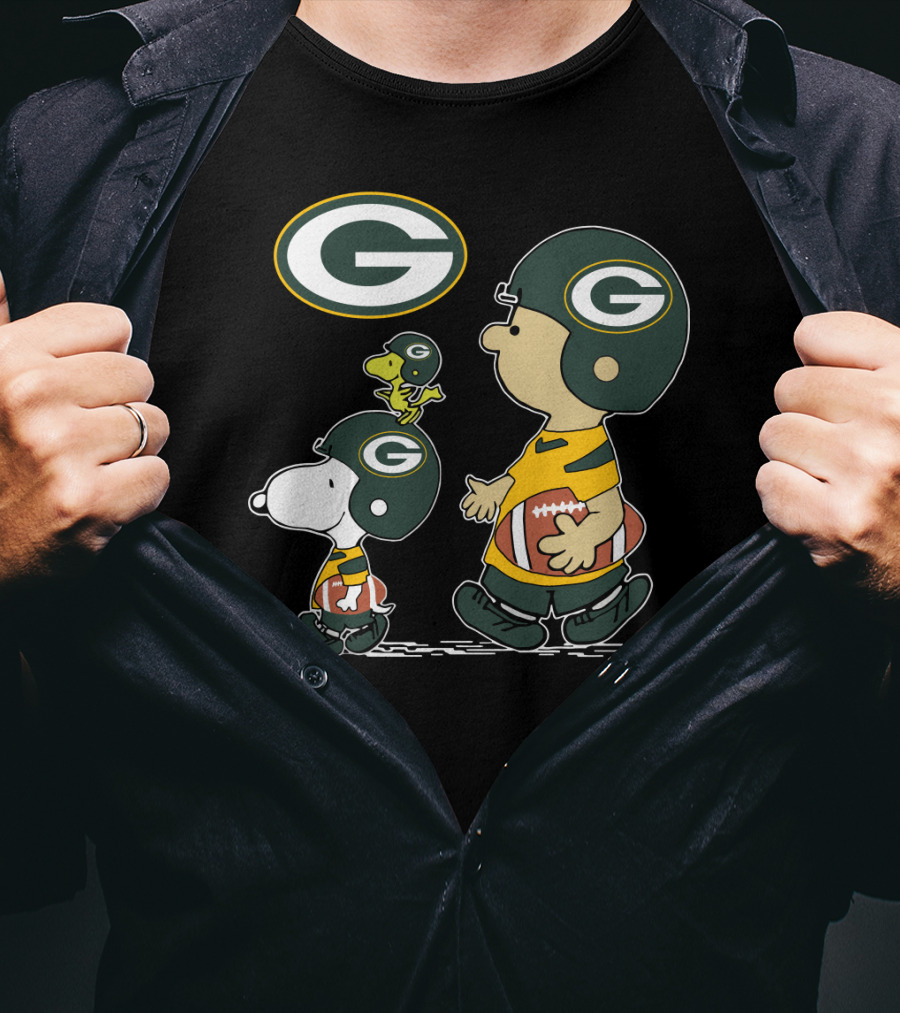 Christmas Peanuts Cute Football Green Bay Packers T-Shirt