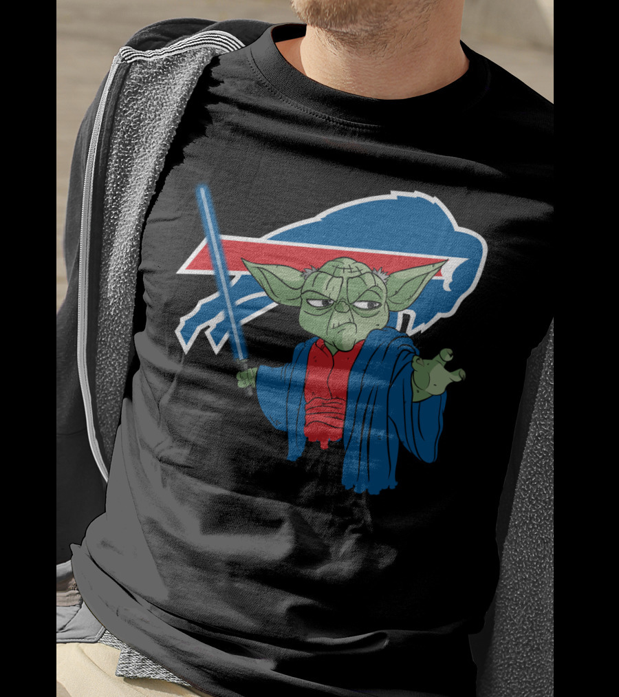 Buffalo Bills Yoda Jedi Fan Crossover T-Shirt