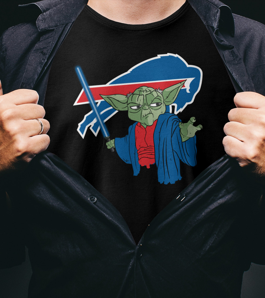 Buffalo Bills Yoda Jedi Fan Crossover T-Shirt