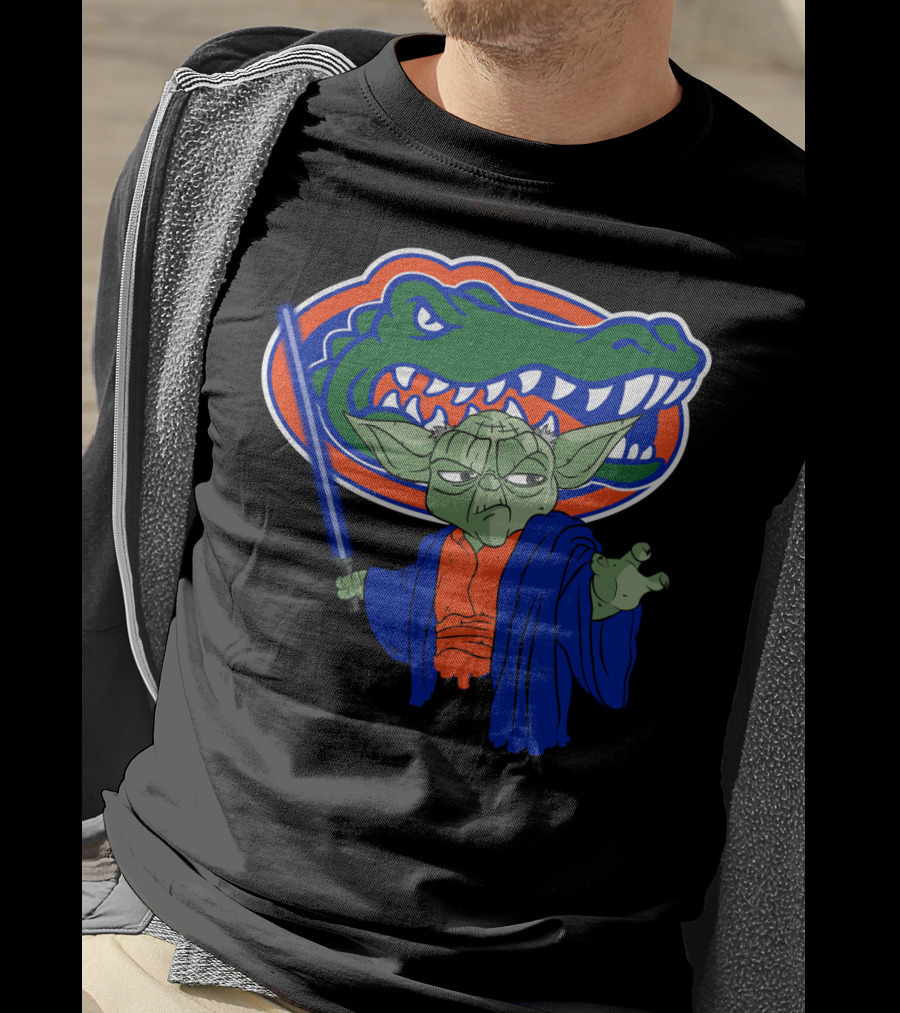 Gators Yoda Lightsaber Florida Alligator Icon Mashup T-Shirt