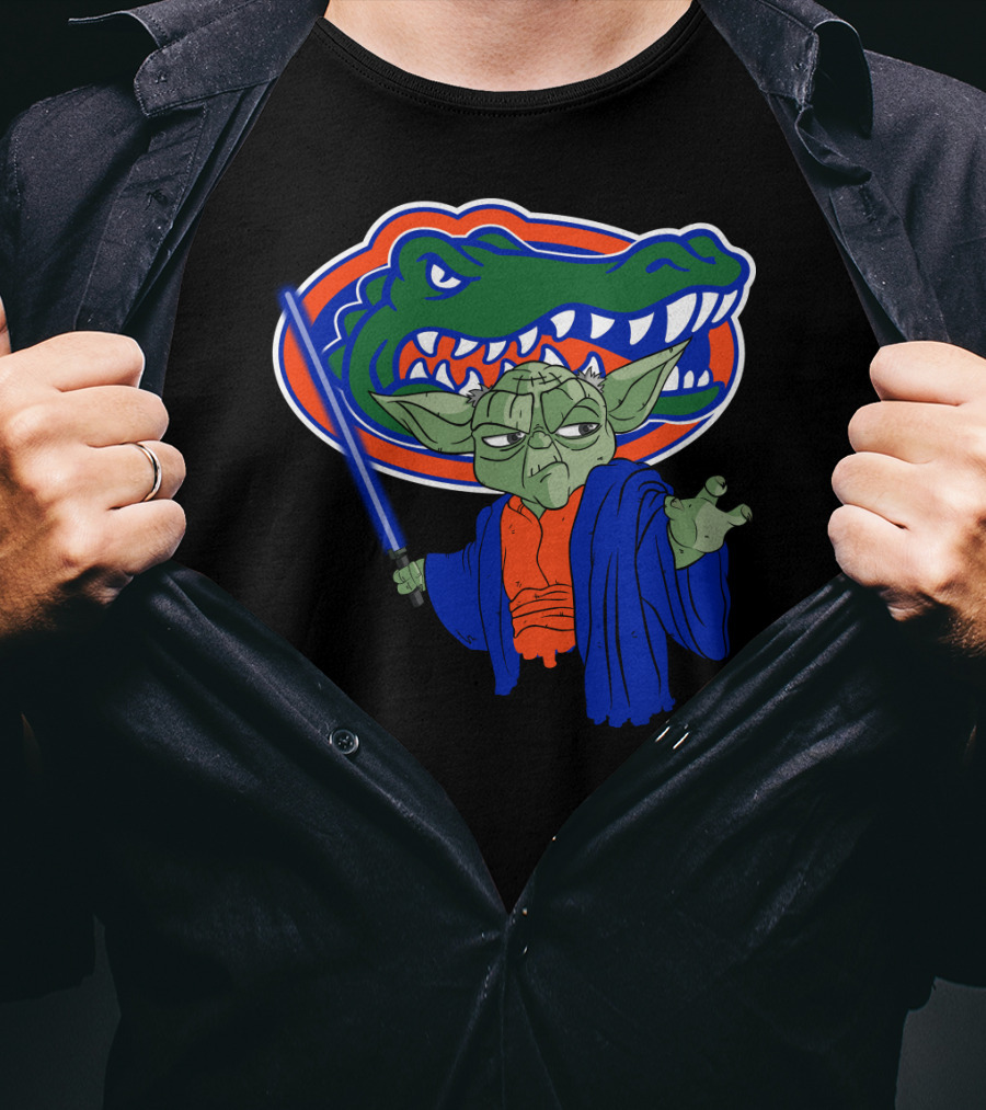 Gators Yoda Lightsaber Florida Alligator Icon Mashup T-Shirt