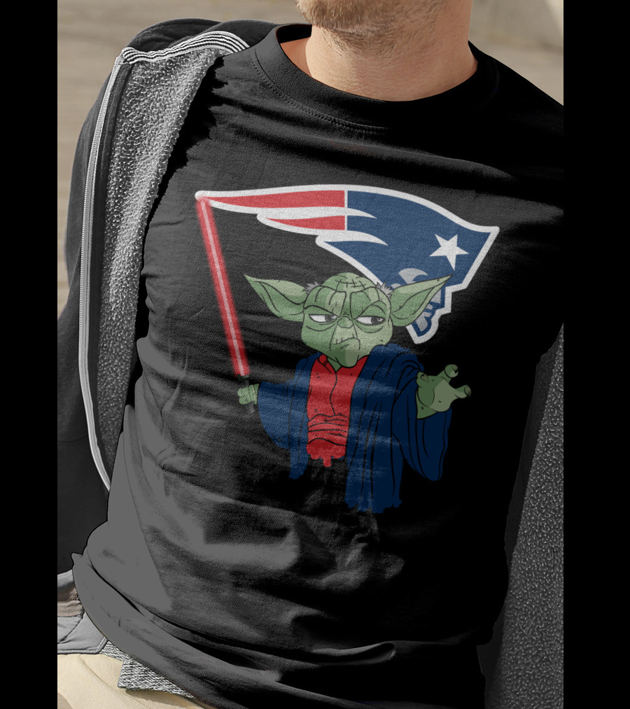 Yoda Patriots Logo Lightsaber Jedi Crossover T-Shirt