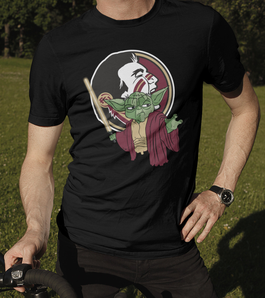 Seminoles Yoda With Lightsaber And Seminole T-Shirt