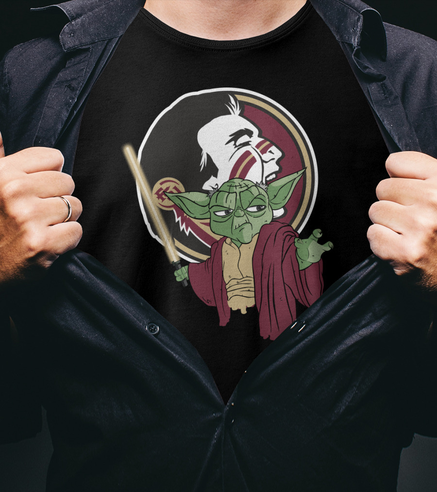 Seminoles Yoda With Lightsaber And Seminole T-Shirt