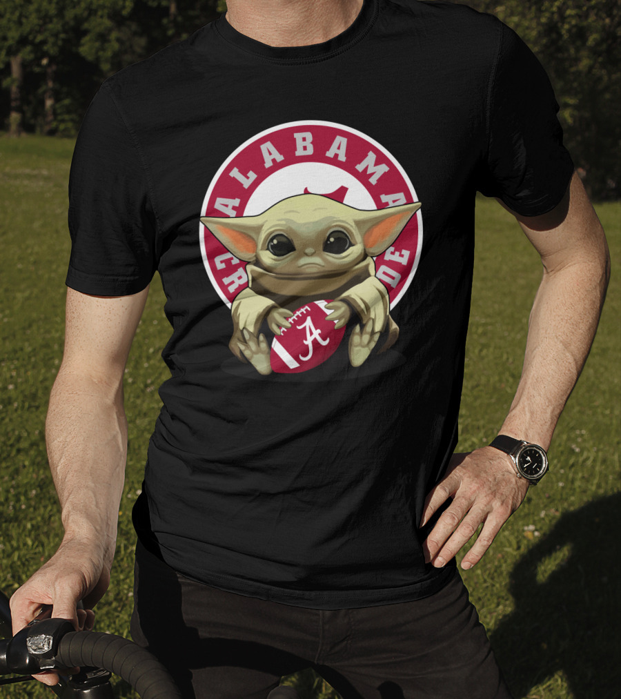 Alabama Crimson Tide Yoda Baby Football T-Shirt