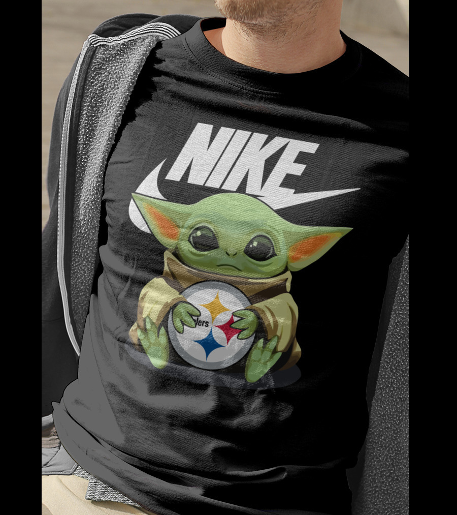 Nike Baby Yoda Steelers T-Shirt