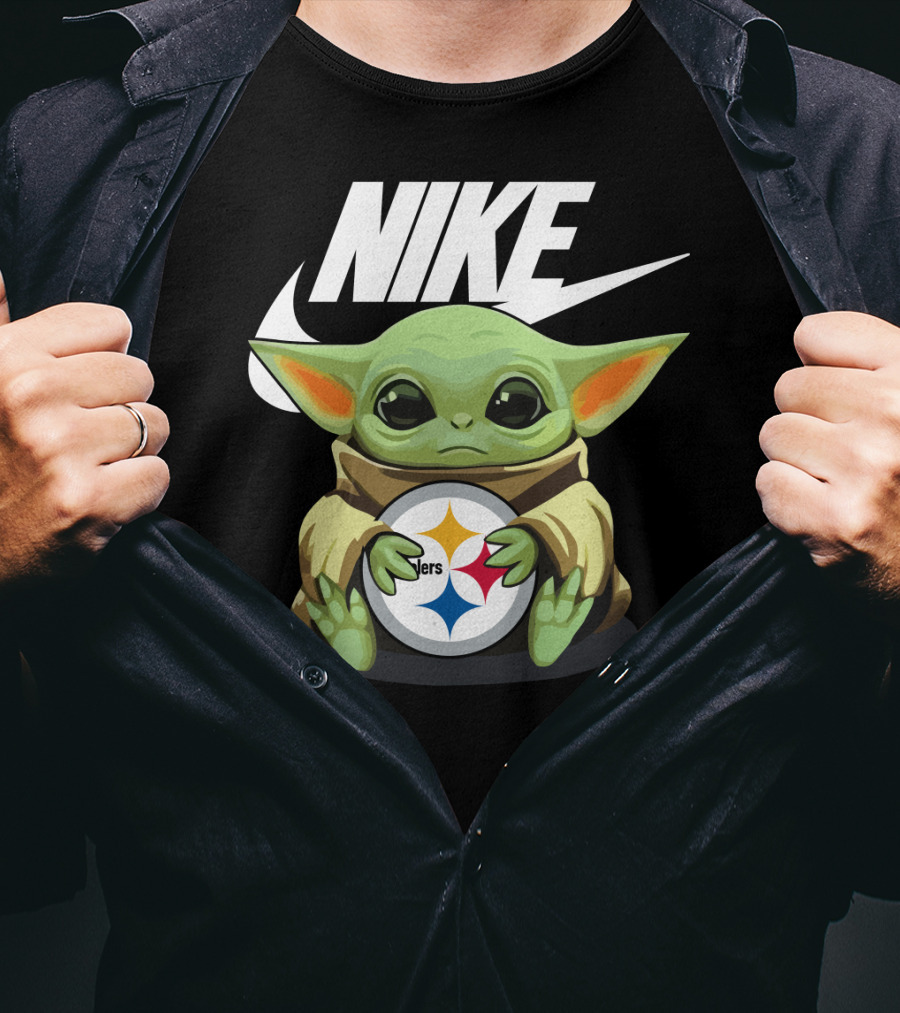 Nike Baby Yoda Steelers T-Shirt