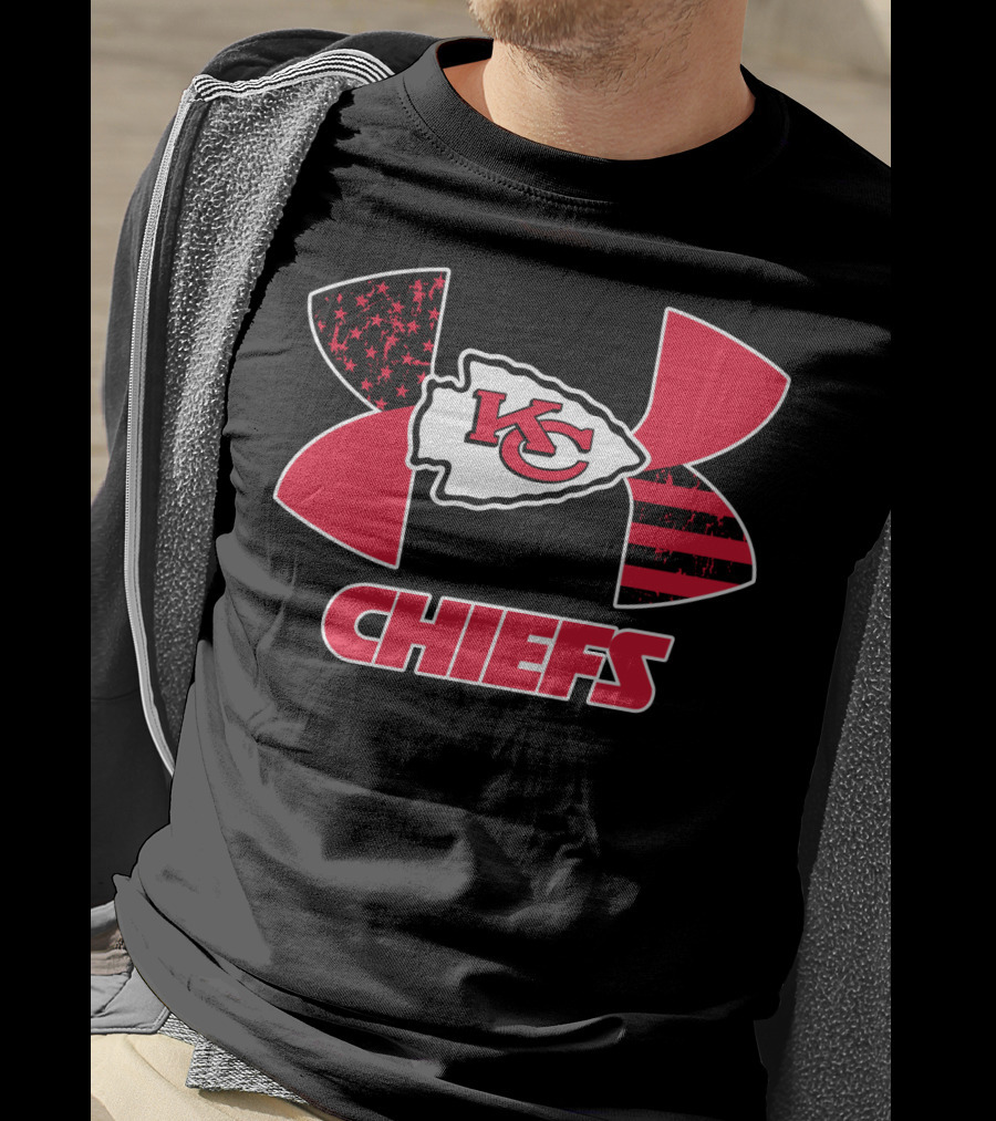 Under Armour Chiefs Kc Arrowhead Logo Stars And Stripes T-Shirt