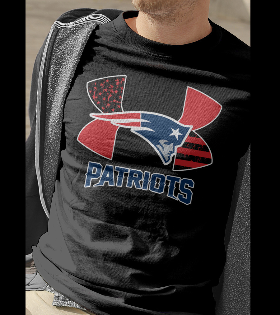 Patriots Under Armour Logo American Stars Stripes T-Shirt
