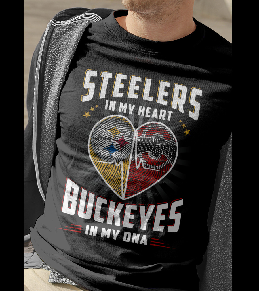 Steelers IN My Heart Buckeyes IN My Dna T-Shirt