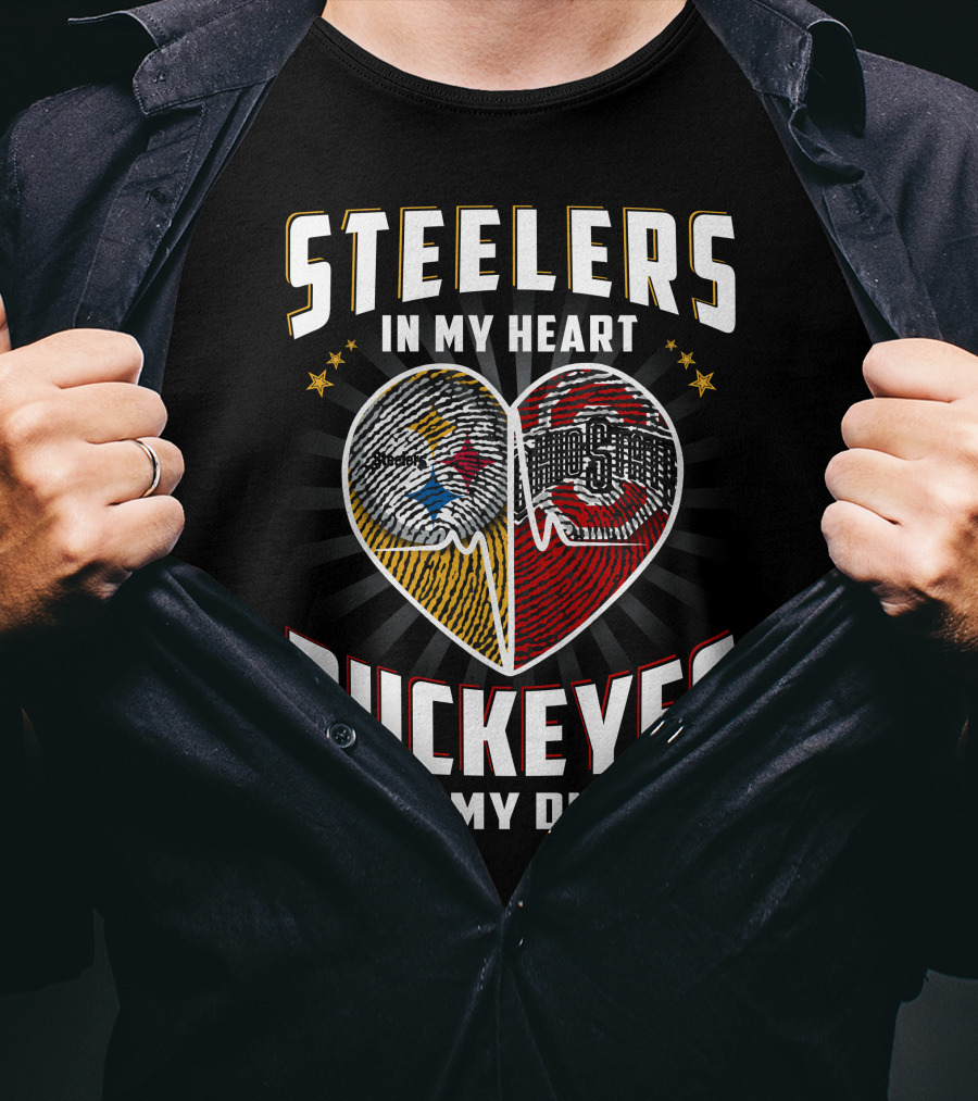 Steelers IN My Heart Buckeyes IN My Dna T-Shirt