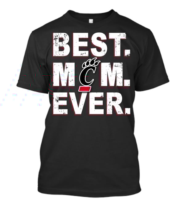 Best Mom Ever Cincinnati Bearcats Paw Print T-Shirt