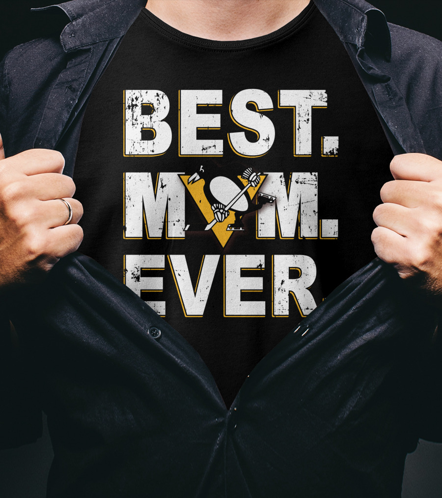 BEST MOM EVER Pittsburgh Penguins Hockey Mom Gift T-Shirt