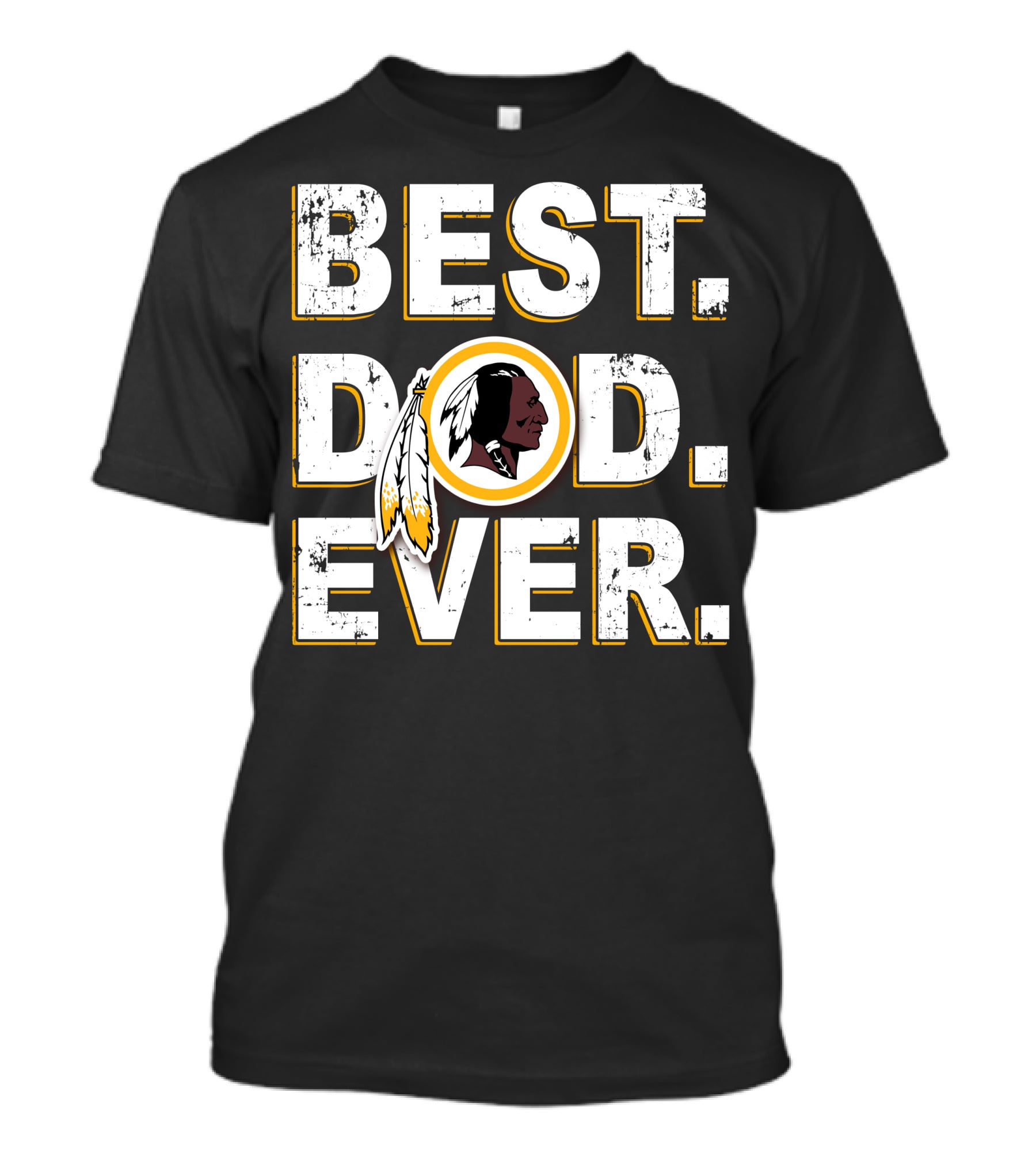 Best Dad Ever Washington Football Feather Symbol T-Shirt