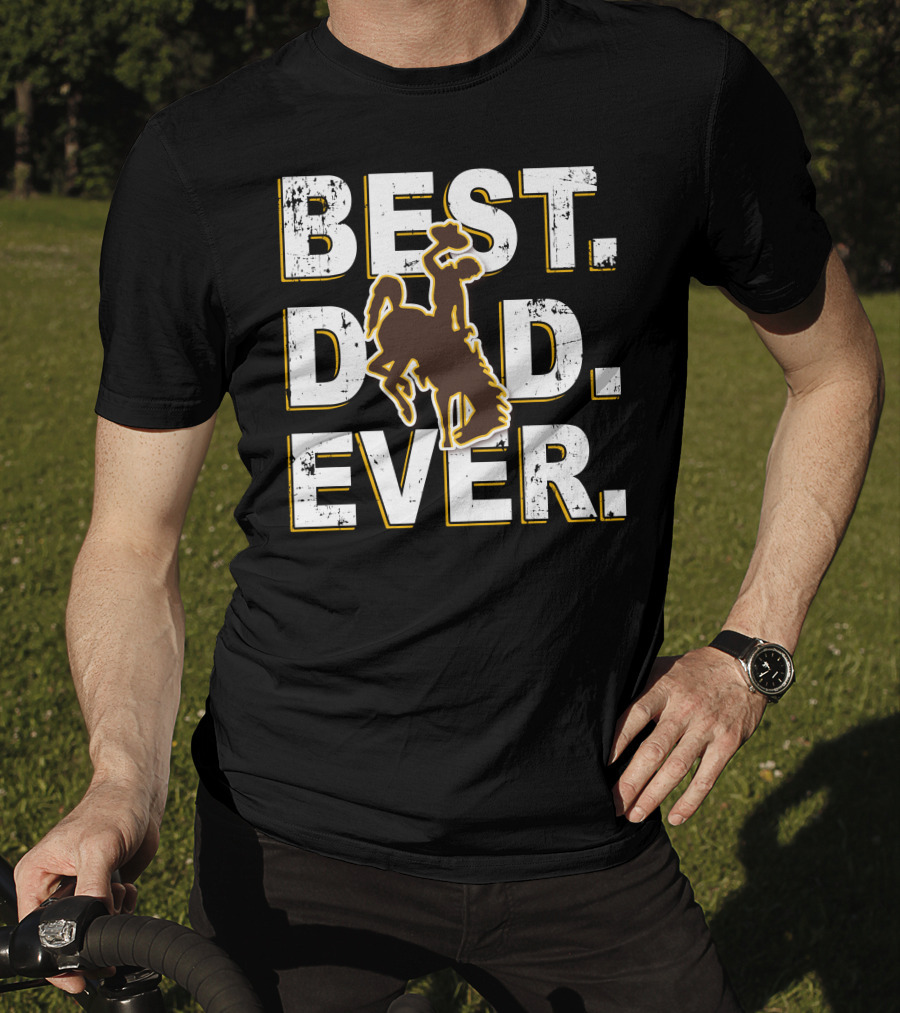 Best Dad Ever Rodeo Cowboy Silhouette T-Shirt