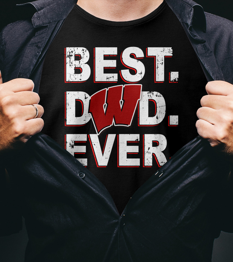Best Dad Ever Wisconsin Badgers T-Shirt