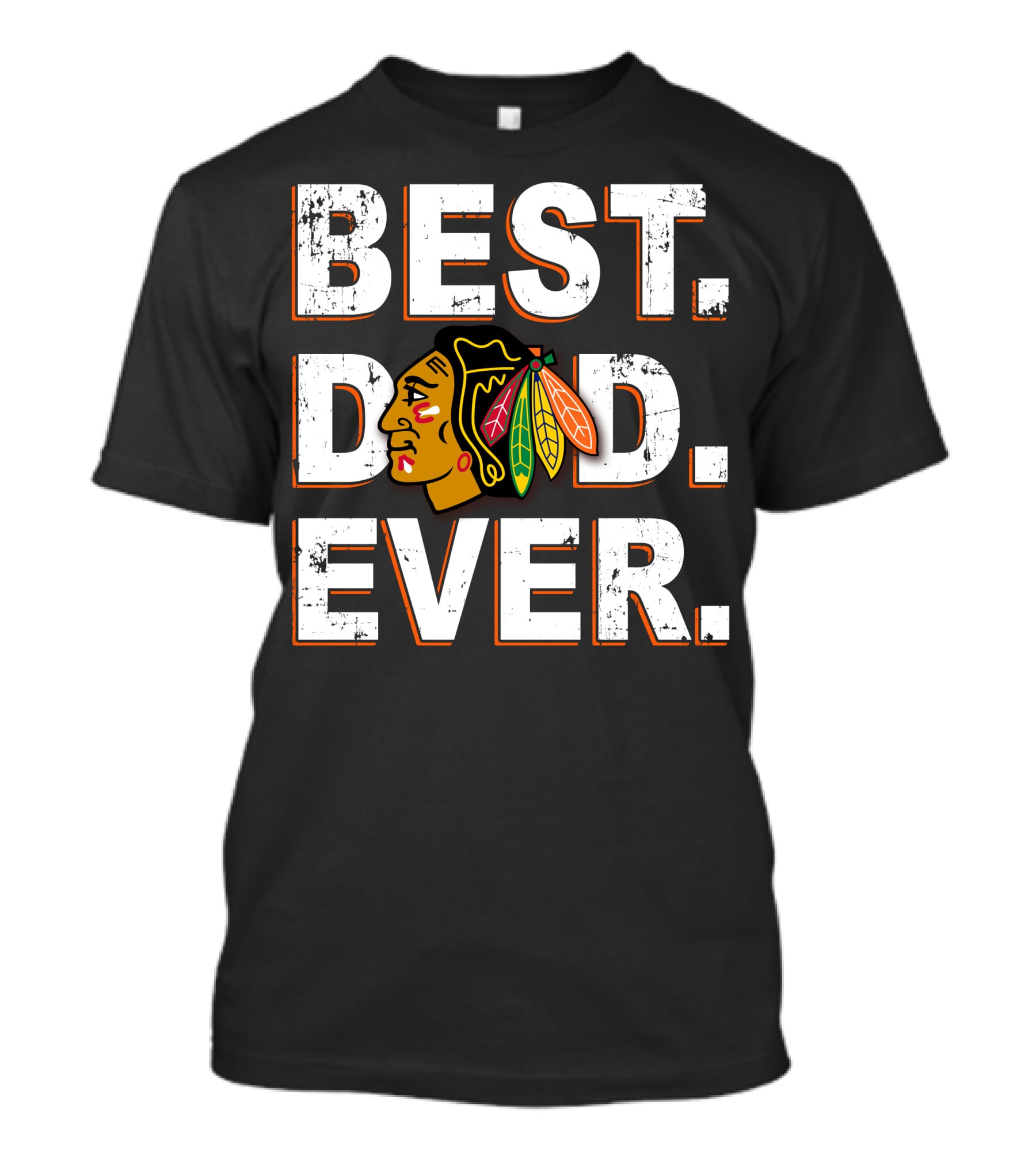 Best Dad Ever Chicago Blackhawks T-Shirt
