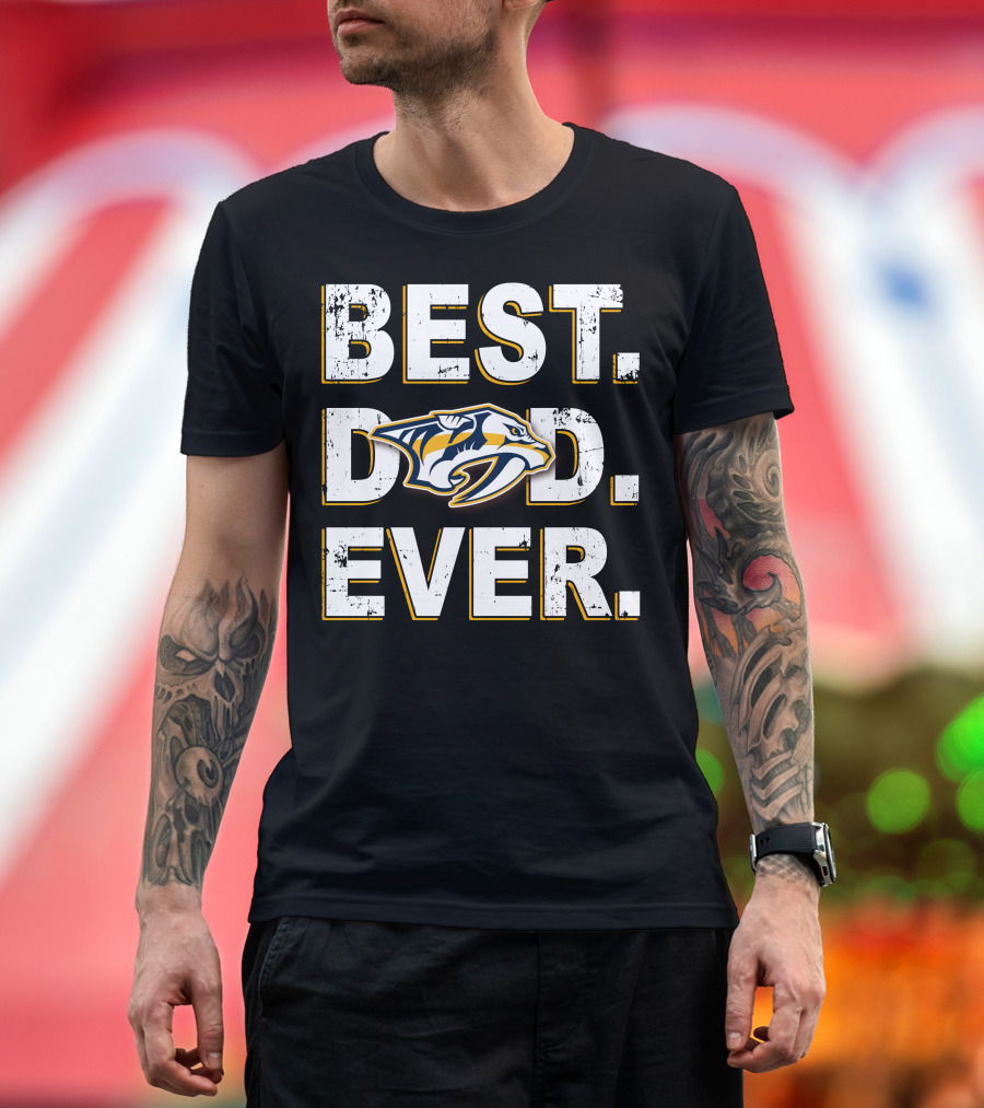Best Dad Ever Nashville Predators T-Shirt