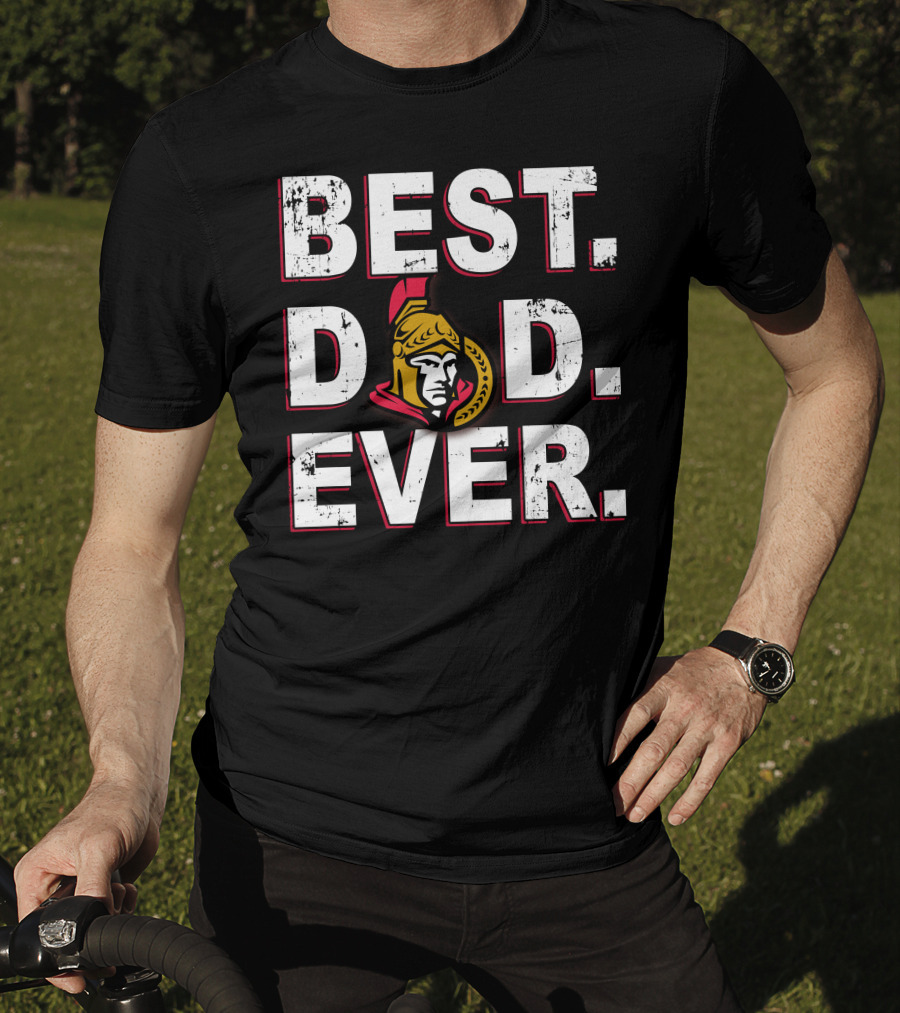 Best Dad Ever Ottawa Senators Helmet T-Shirt