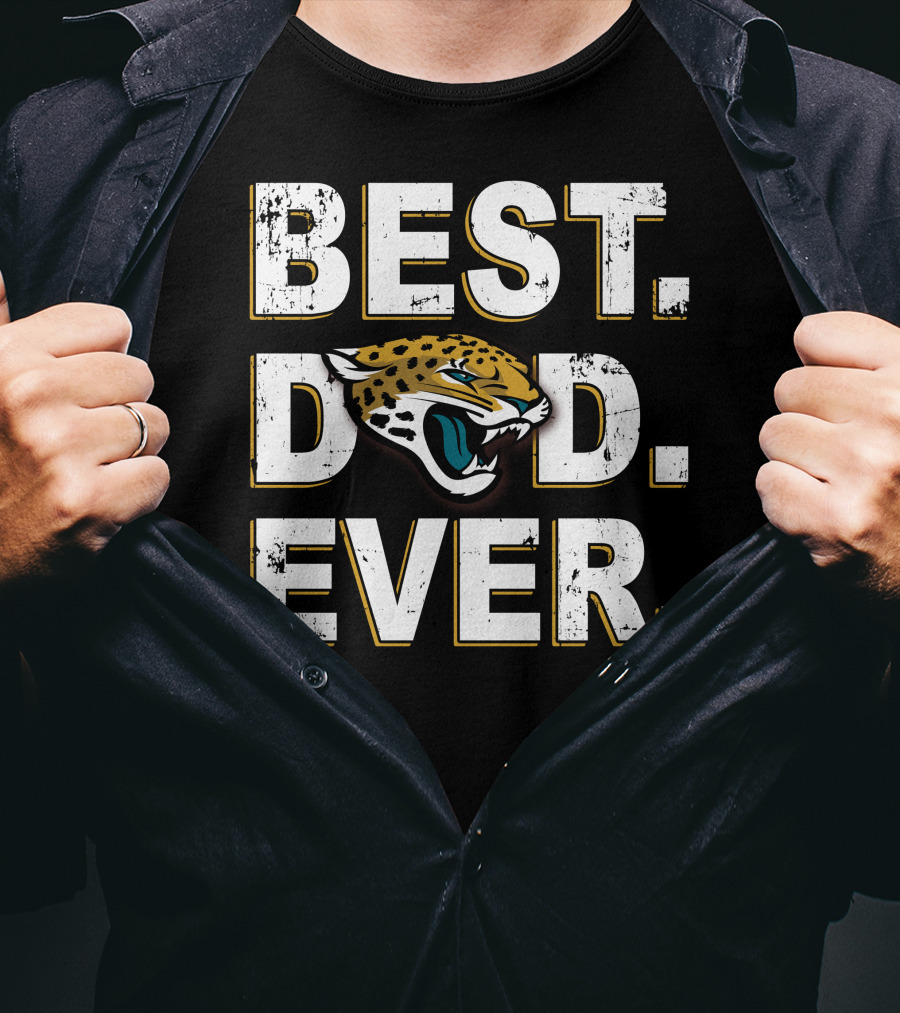Best Dad Ever Jaguars Fan T-Shirt