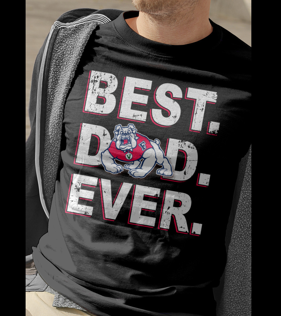 Best Dad Ever Bulldog Sports Fan T-Shirt