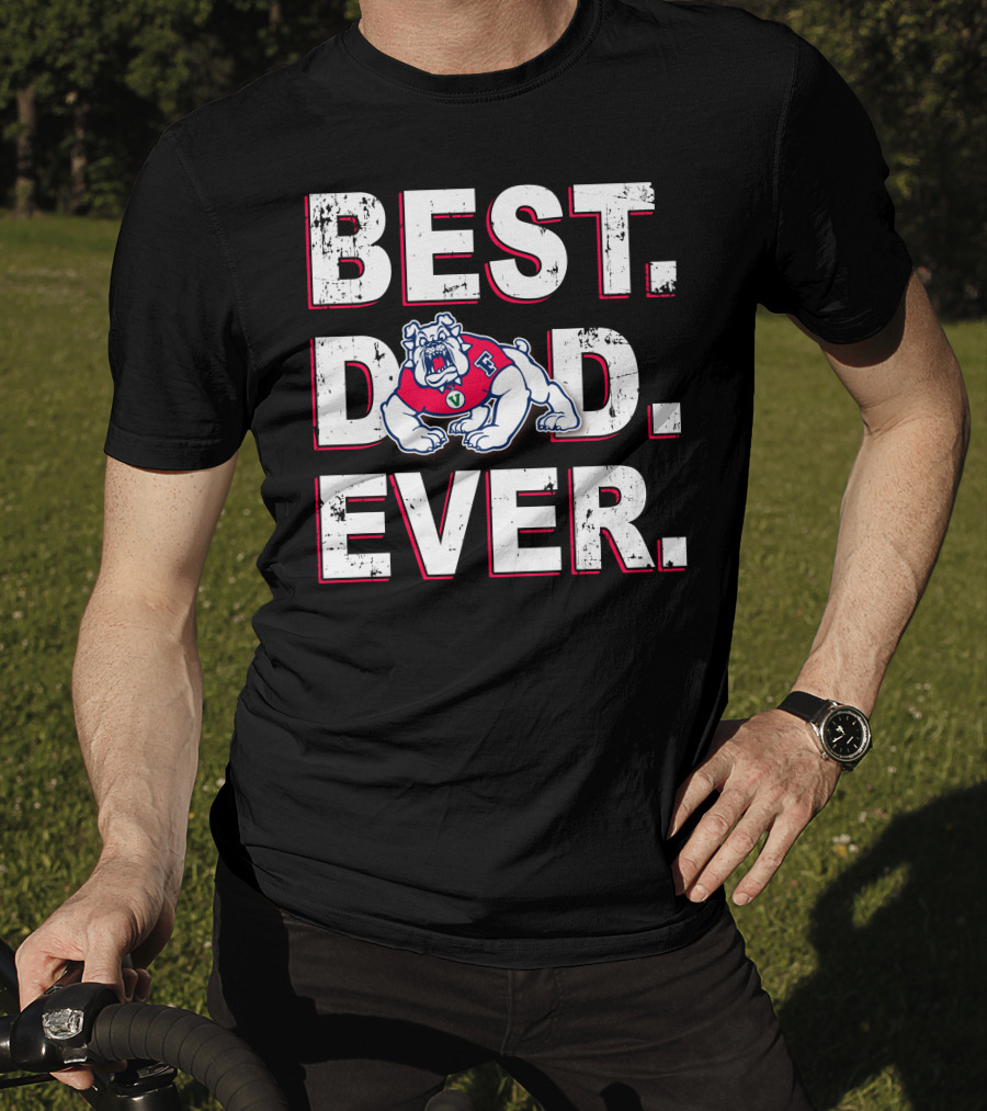 Best Dad Ever Bulldog Sports Fan T-Shirt