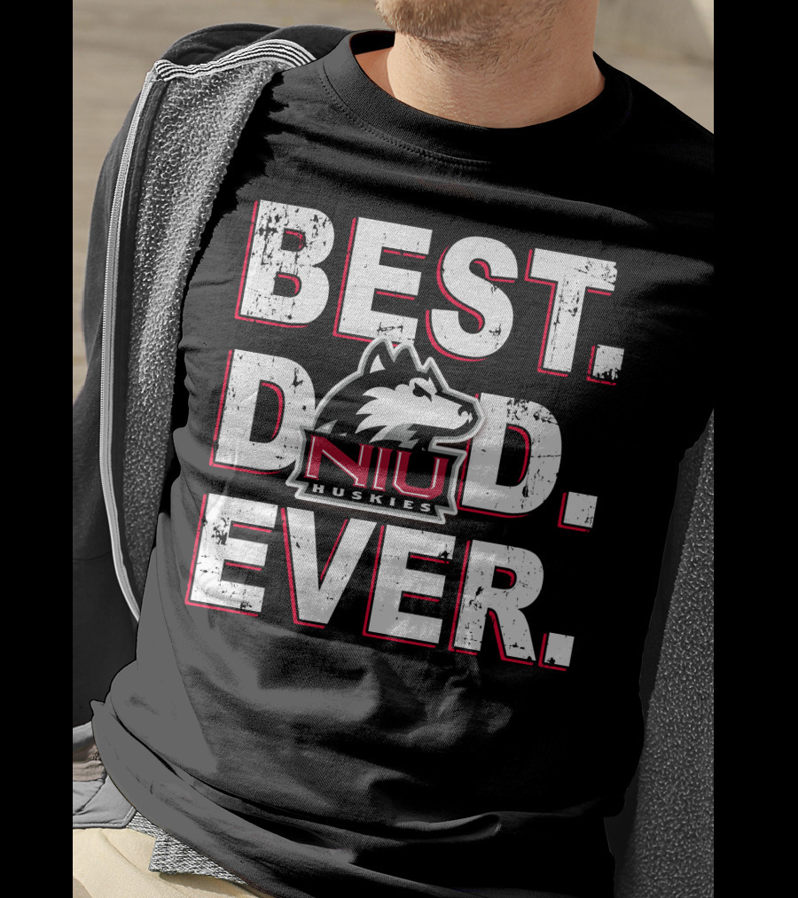 Best Dad Ever Niu Huskies T-Shirt