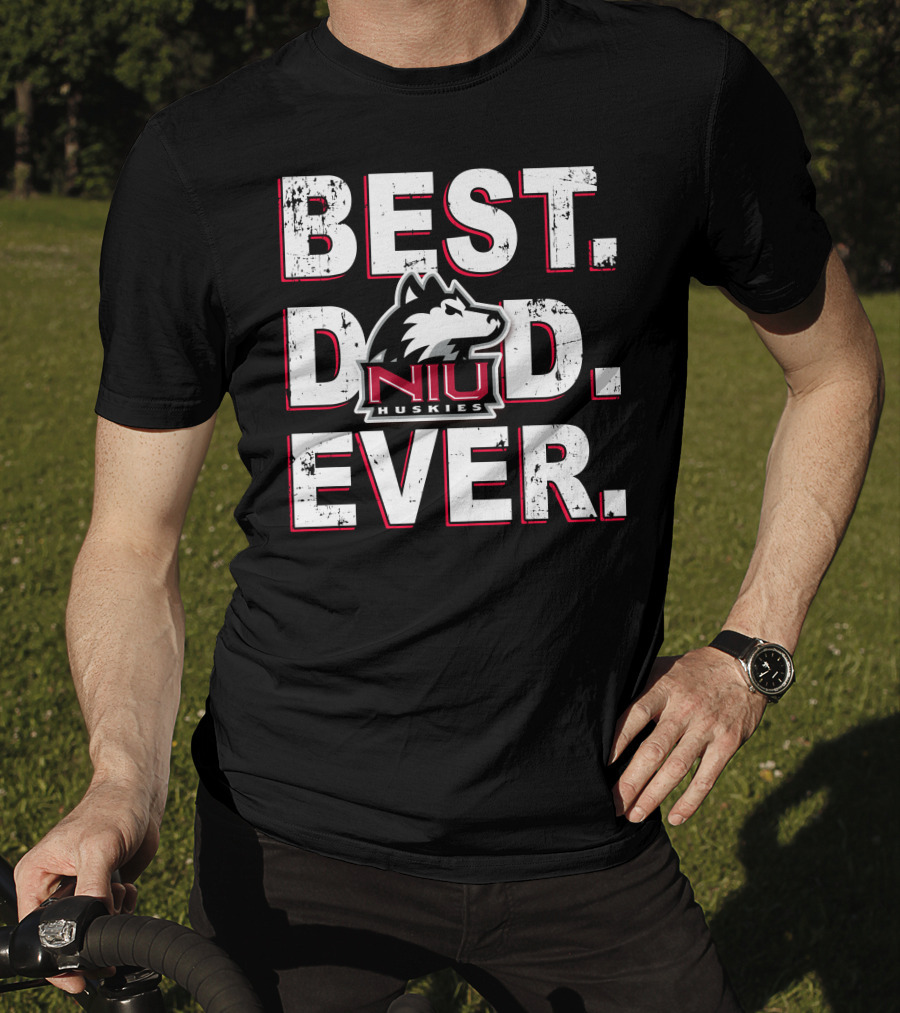 Best Dad Ever Niu Huskies T-Shirt