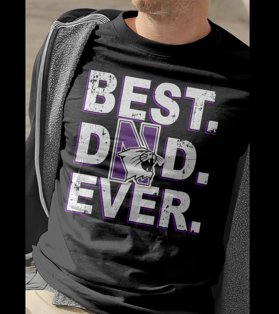 Best Dad Ever Northwestern Wildcats 056 T-Shirt