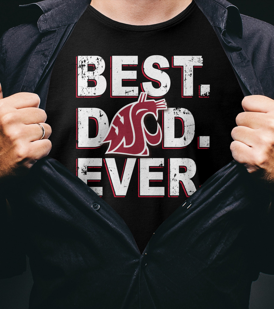Best Dad Ever Washington State University T-Shirt