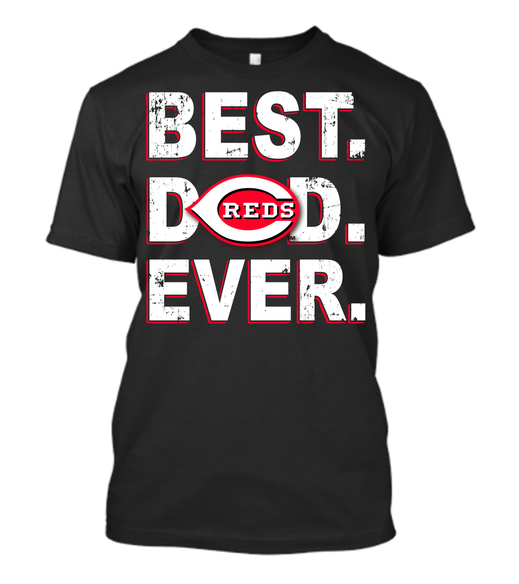 Best Dad Ever Reds Baseball T-Shirt