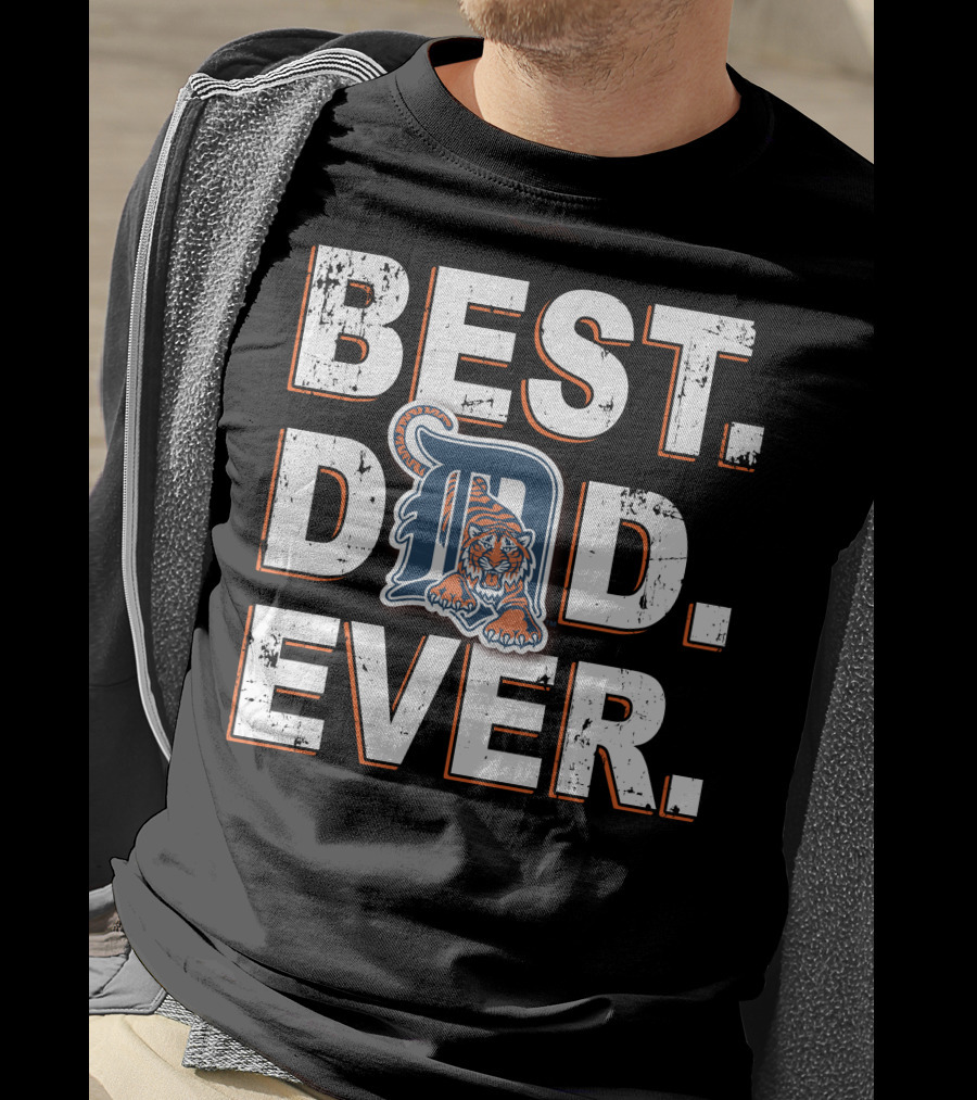 Best Dad Ever Detroit Tigers T-Shirt