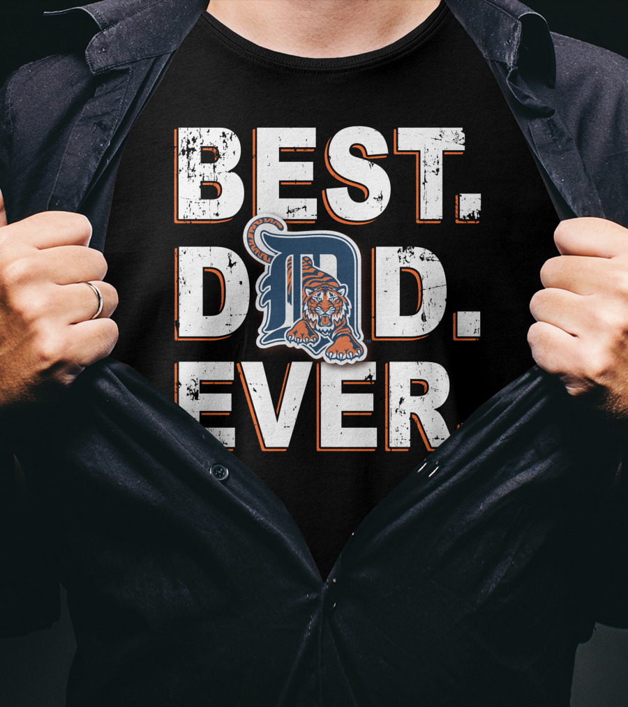Best Dad Ever Detroit Tigers T-Shirt