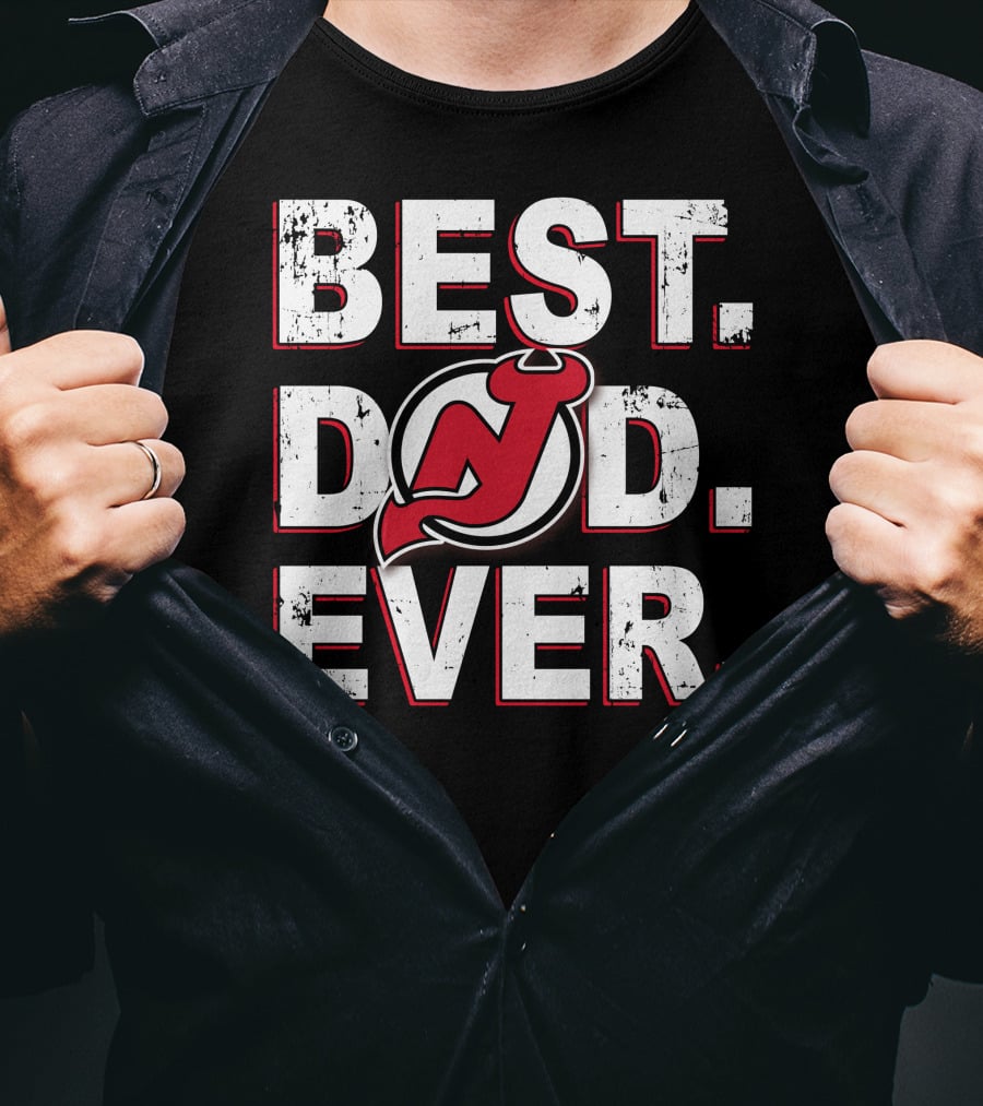 Best Dad Ever Nj Devils Fan T-Shirt