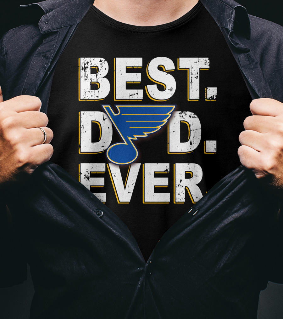 Best Dad Ever St. Louis Blues Logo T-Shirt