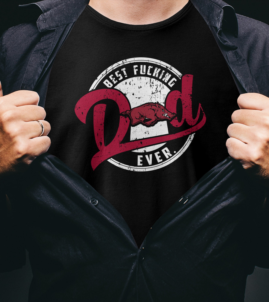 Best Dad Ever Razorbacks T-Shirt