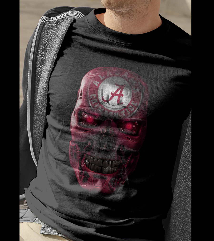 Alabama Crimson Tide Skull T-Shirt