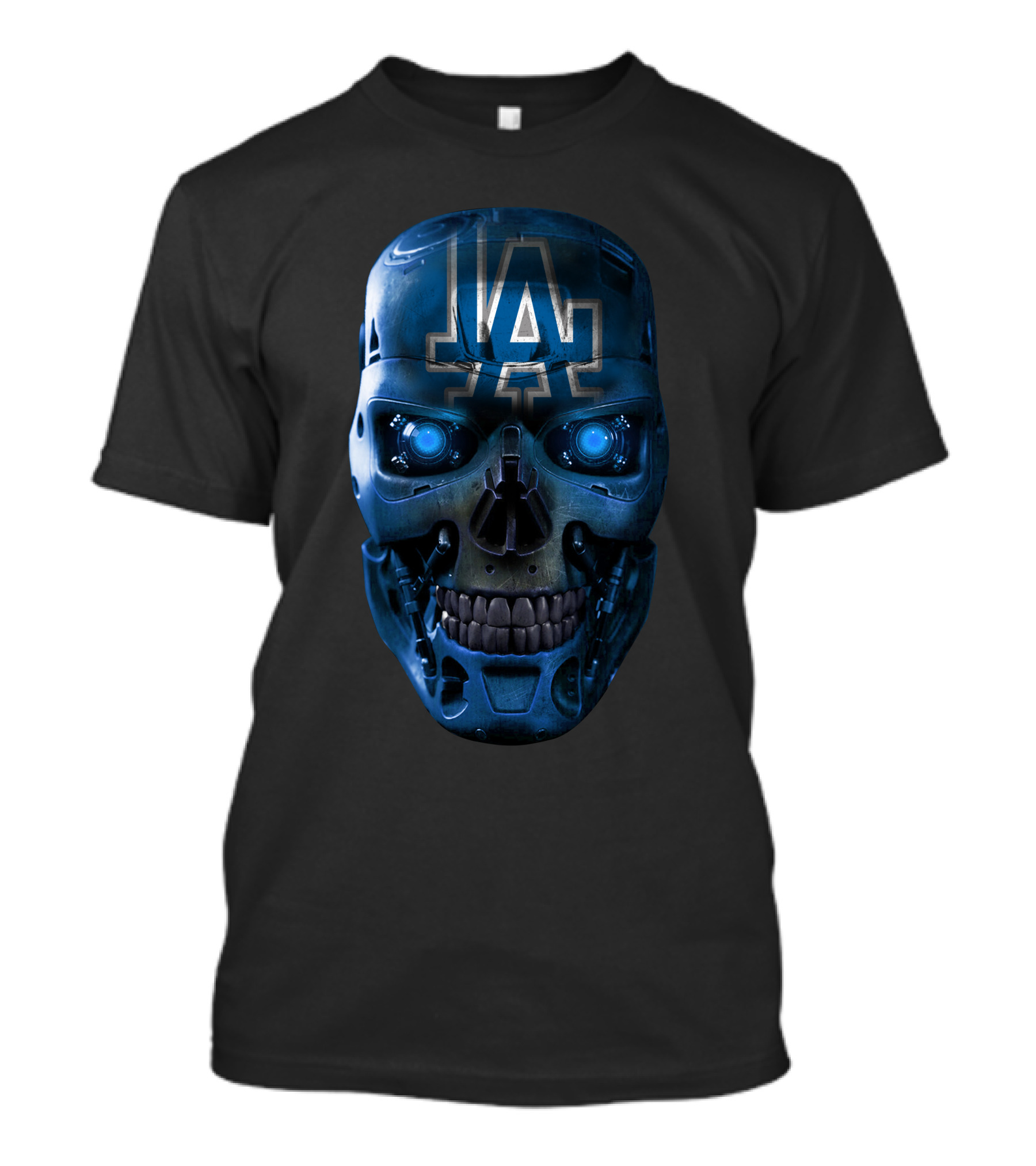 La Logo Robotic Skull Dodgers T-Shirt