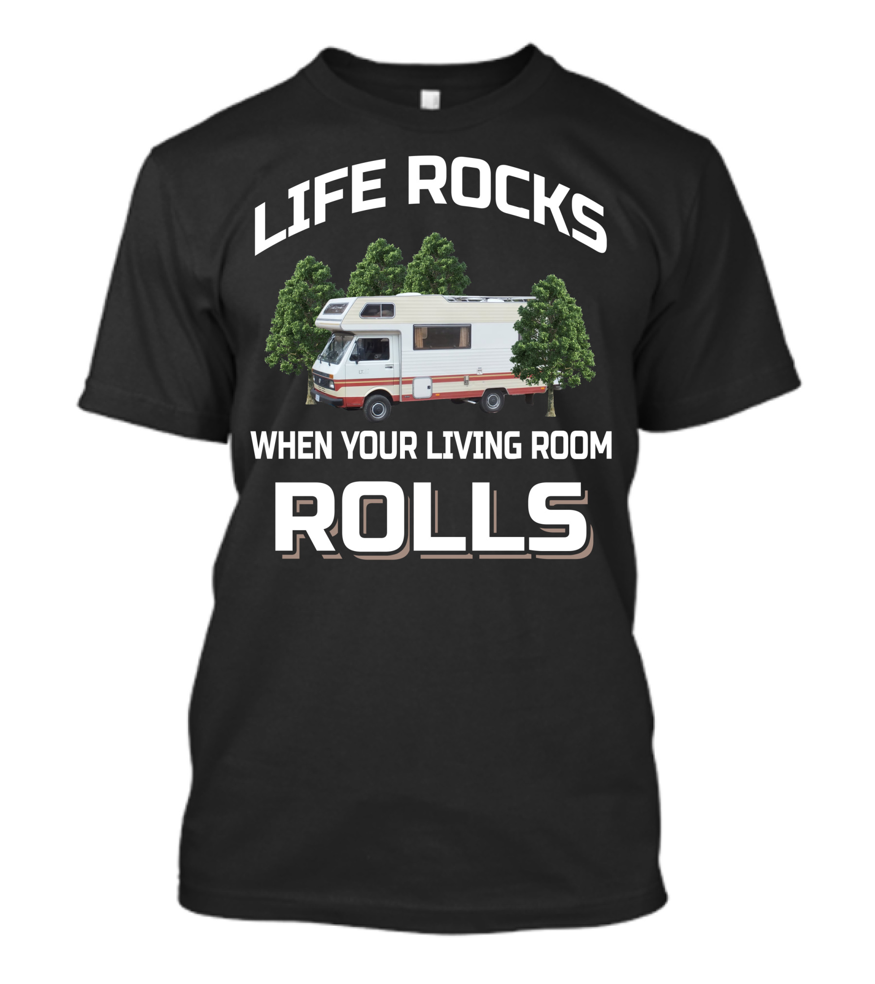 Life Rocks When Your Living Room Rolls Vw Camper Vans T-Shirt