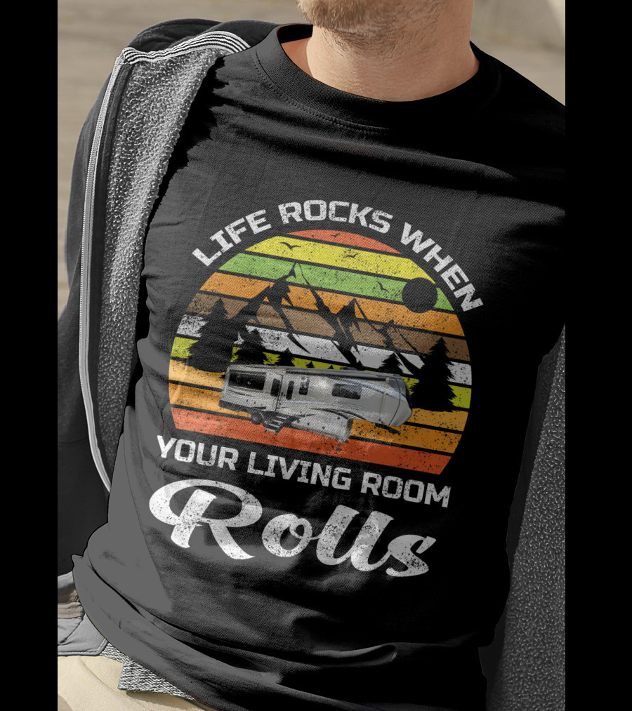 Life Rocks When Your Living Room Rolls Jayco Pinnacle Luxury 5th Wheels T-Shirt