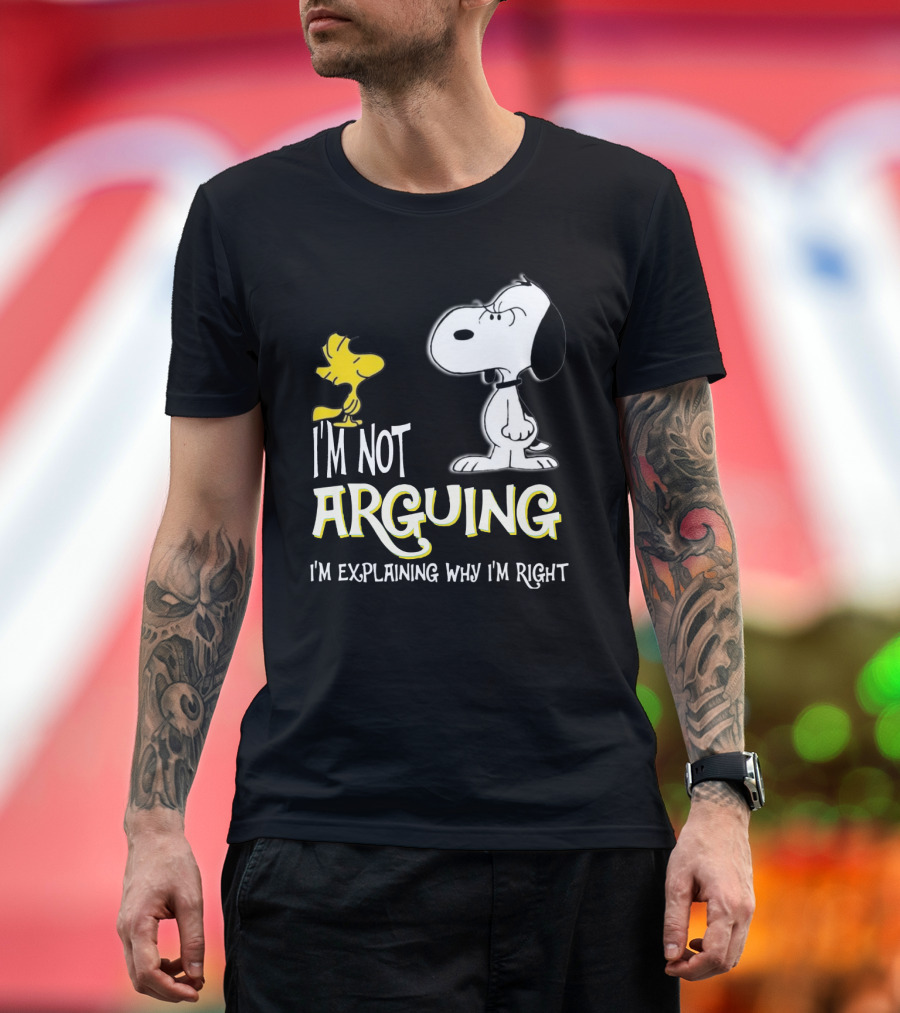 Snoopy Woodstock I'm Not Arguing I'm Explaining Why I'm Right T-Shirt