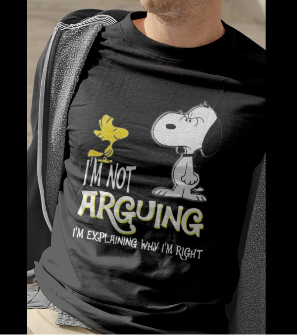 Snoopy Woodstock I'm Not Arguing I'm Explaining Why I'm Right T-Shirt