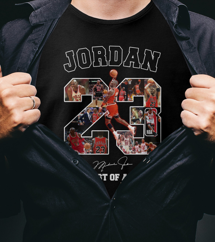 Jordan 23 Greatest Of All Time NBA Signature Iconic Moments T-Shirt